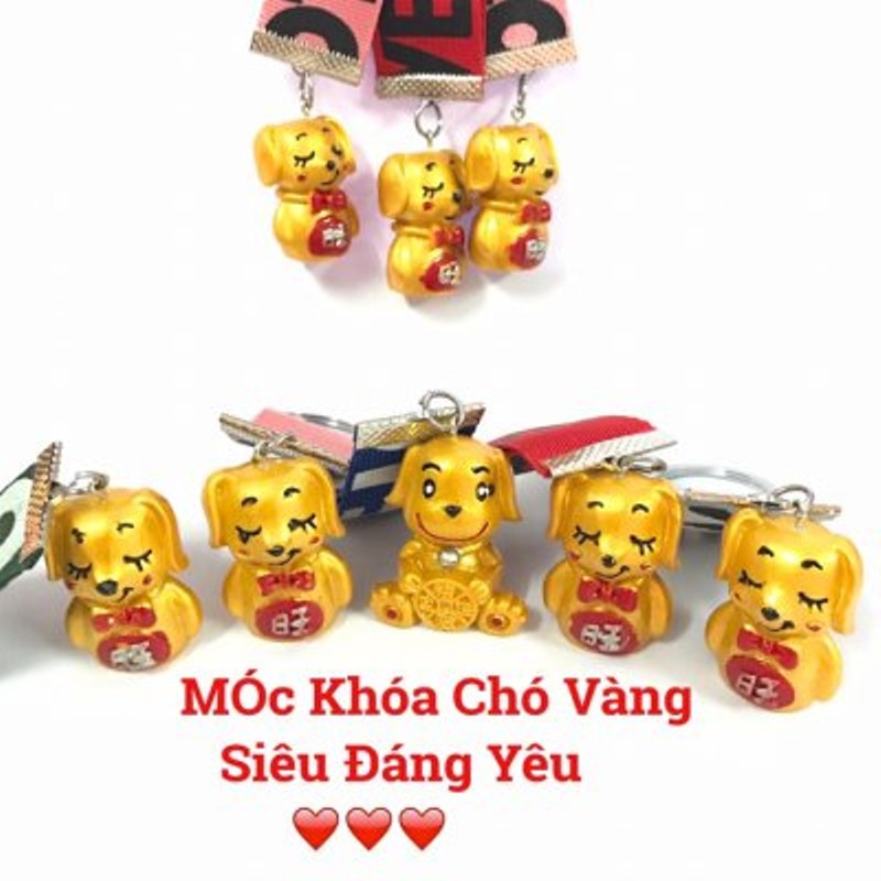 Móc khóa chó vàng siêu nhỏ gọn tiện lợi
