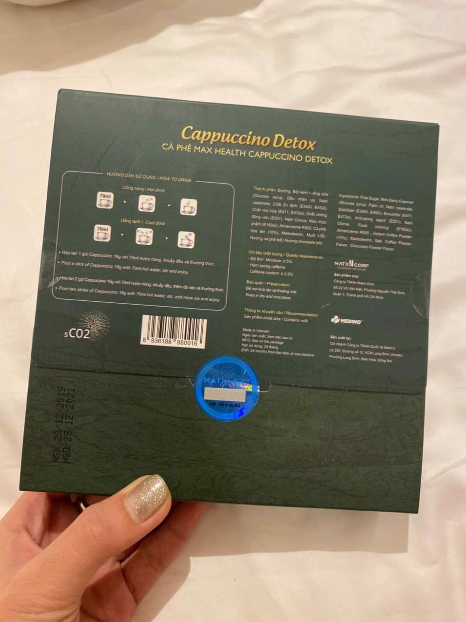 Cafe Giảm béo Cappuccino Detox Maxi SG
