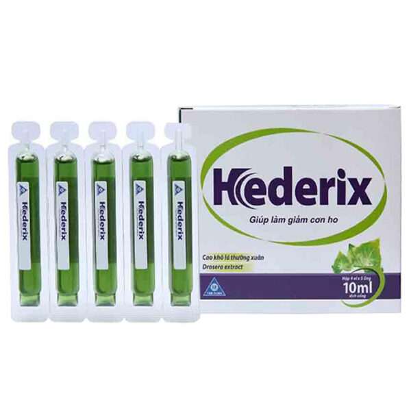 Hederix hỗ trợ làm dịu niêm mạc, hỗ trợ làm ấm đường hô hấp  Hộp 20 ống