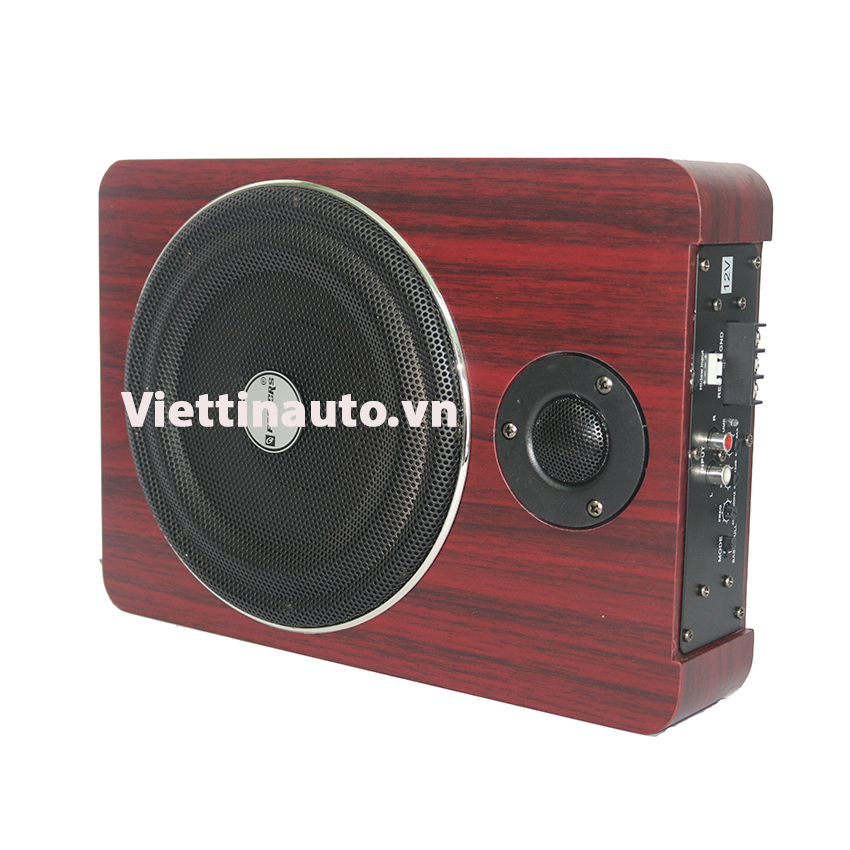 Loa sub gầm ghế ô tô bass 8 vân gỗ qpertors