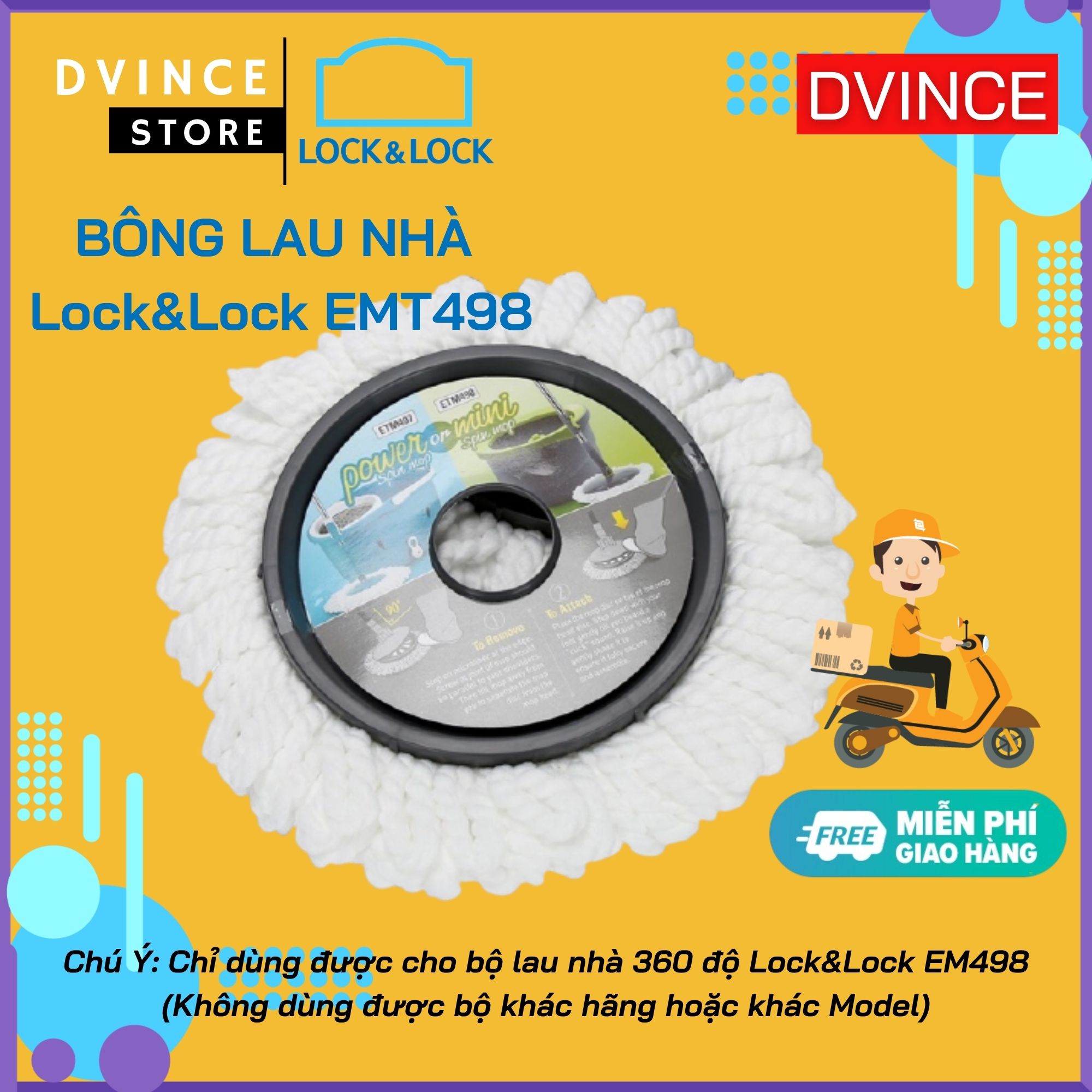 Bông lau nhà lock & lock etm498 - 01 bông lẻ