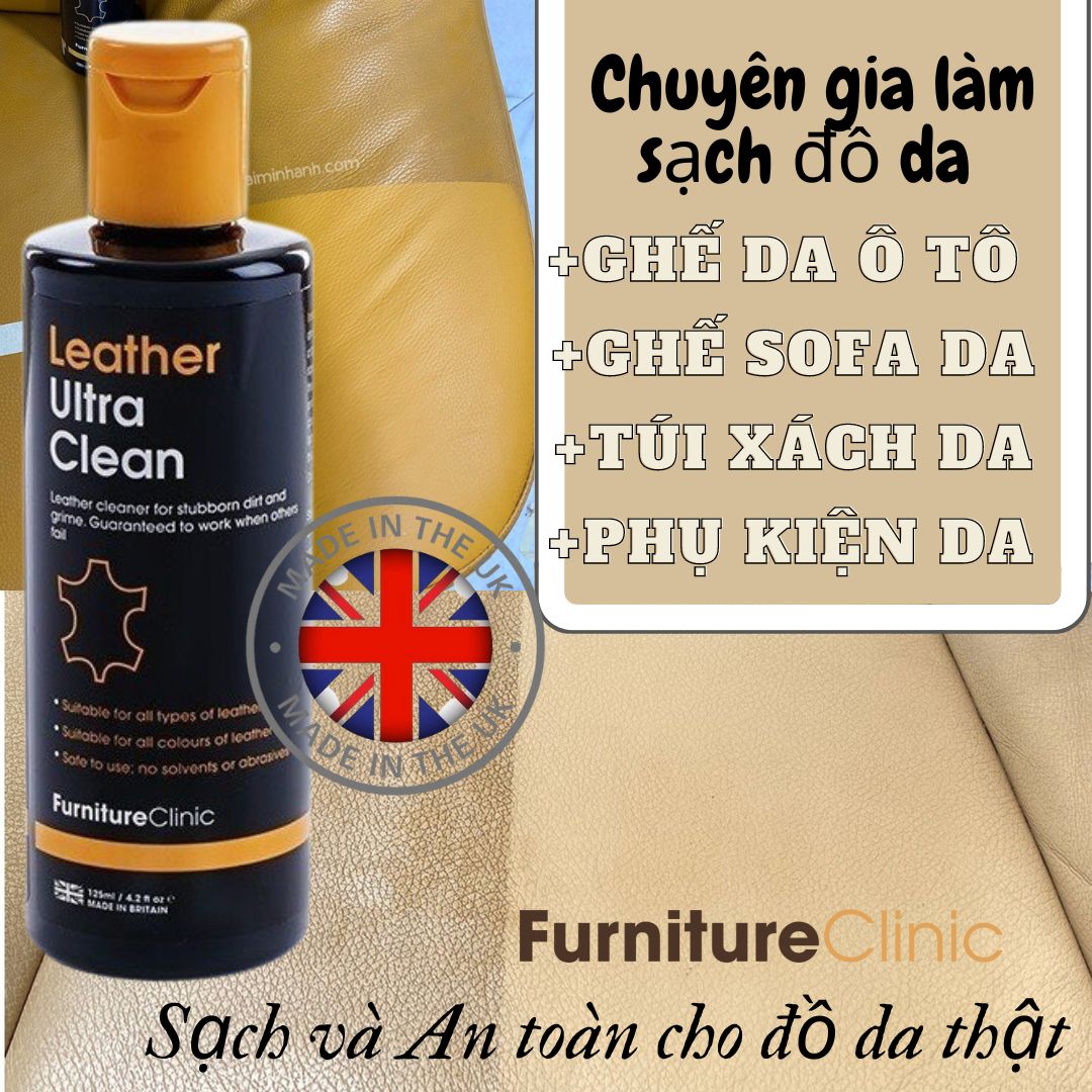 Dung dịch vệ sinh ghế da ô tô Leather Ultra Clean 500ml nhập khẩu Anh