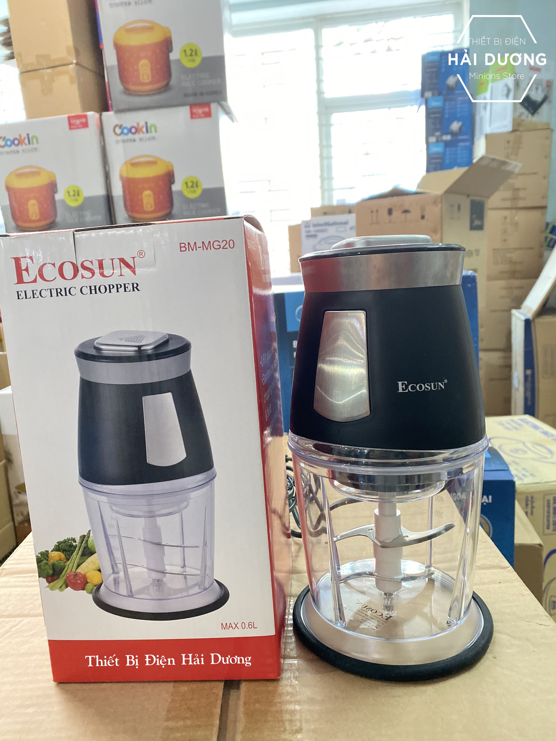 Máy xay thịt ecosun bm-mg20 0.6l 200w - bảo hành 12 tháng