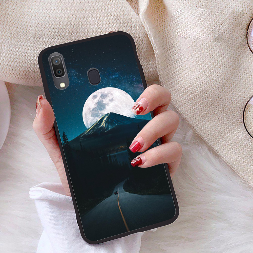 [HCM]Ốp lưng iCase dành cho Samsung Galaxy A30 viền dẻo TPU BST Vầng Trăng Lung Linh
