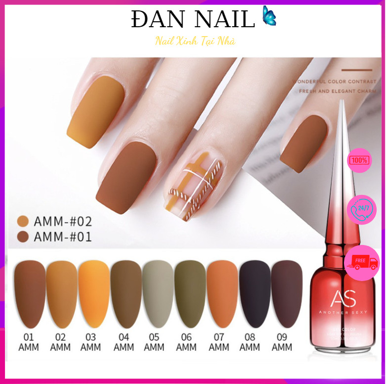 Sơn móng tay - Sơn gel AS mã AMM chính hãng, Chất sơn đặc, bền màu, chuẩn chất lượng, dung tích 15ml siêu hot
