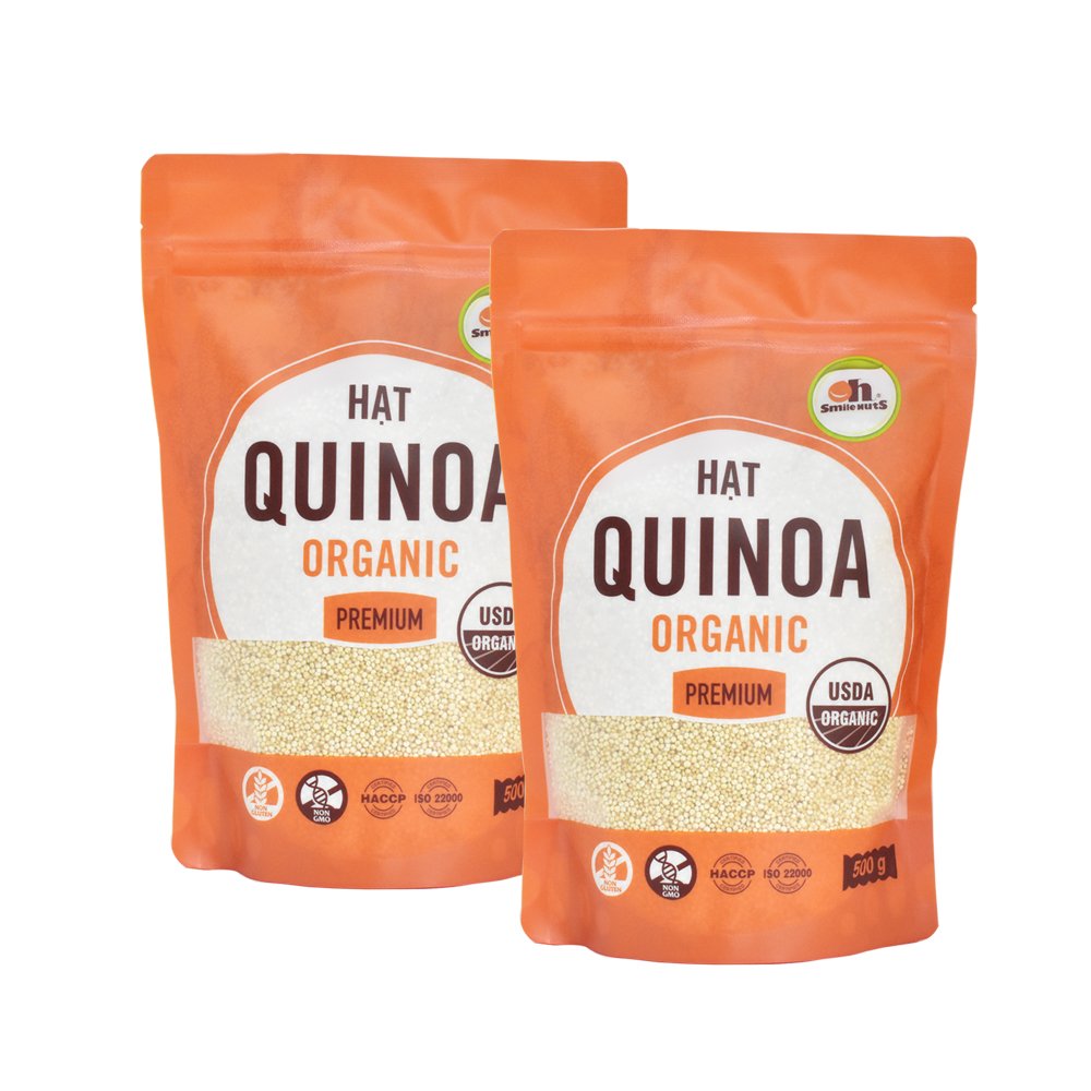 Combo 2 Túi Hạt Diêm Mạch Hữu Cơ Trắng Peru Smile Nuts - Quinoa Organic Peru