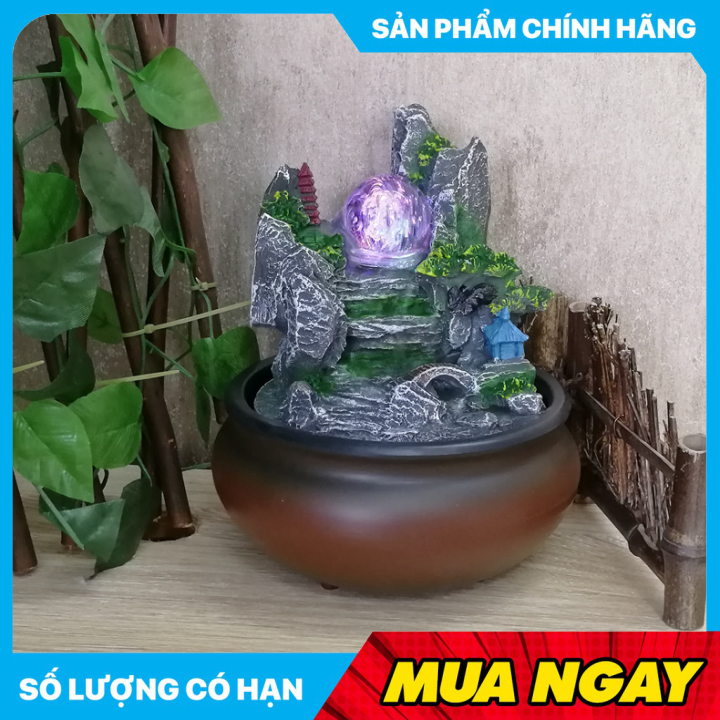 Thác nước phong thuỷ TIỂU CẢNH NON BỘ, Phong thủy tài lộc đài phun nước nhiều mẫu