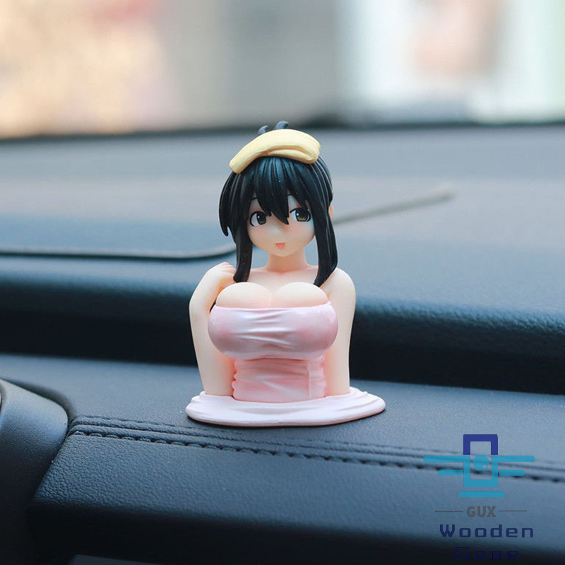 Woo Búp bê trang trí để bàn xe hơi Anime 5.5cm mô hình kanako Lắc ngực quà