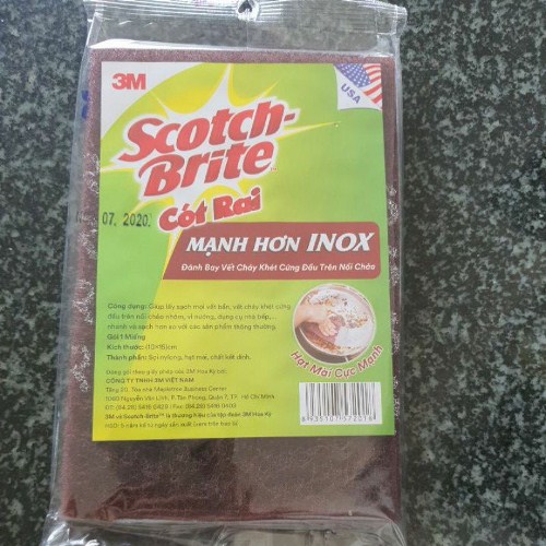 Miếng Cước cọ rửa Scotch Brite 3M Mạnh hơn inox