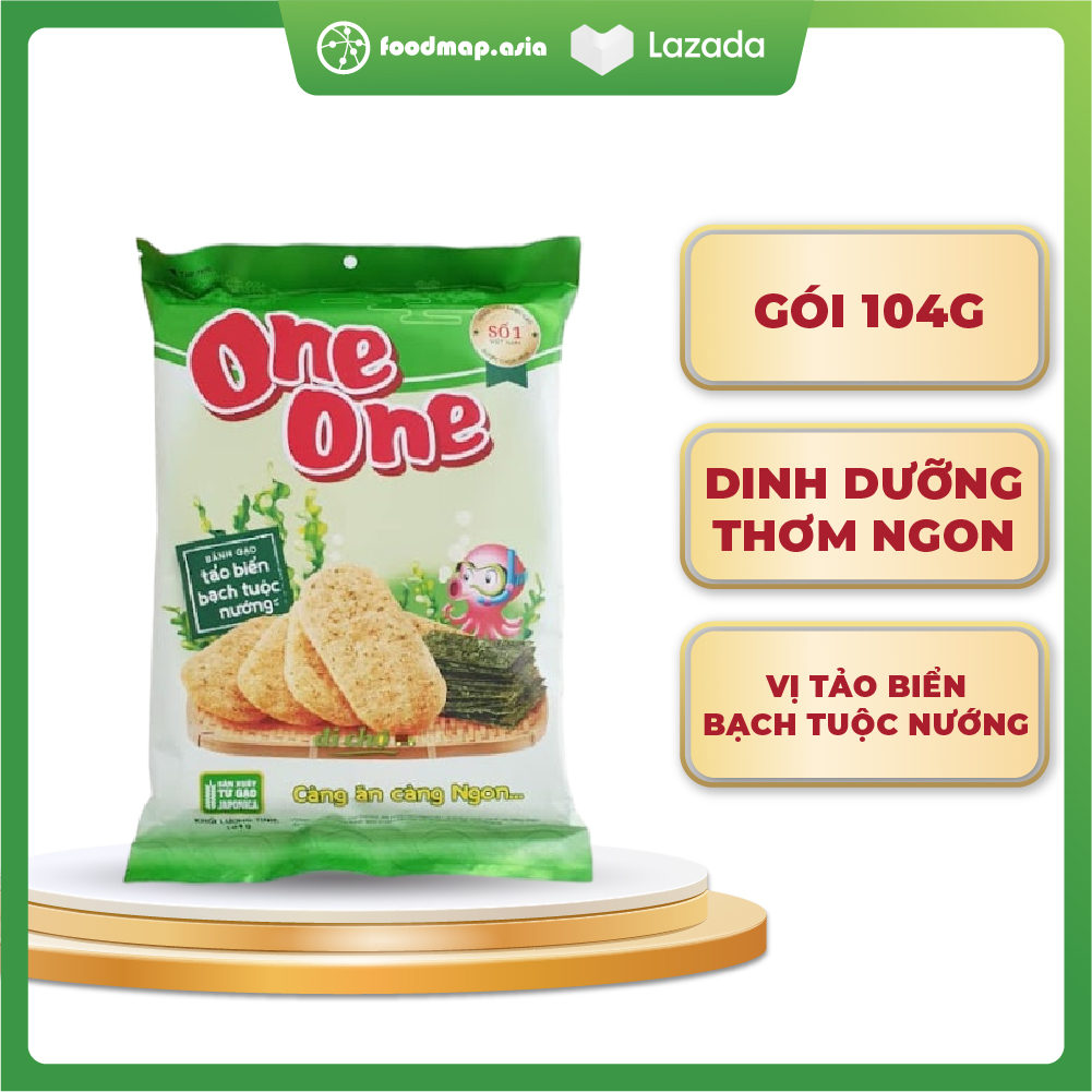 Bánh Gạo One One Gold - Vị Tảo Biển Bạch Tuộc Nướng - Gói 104G