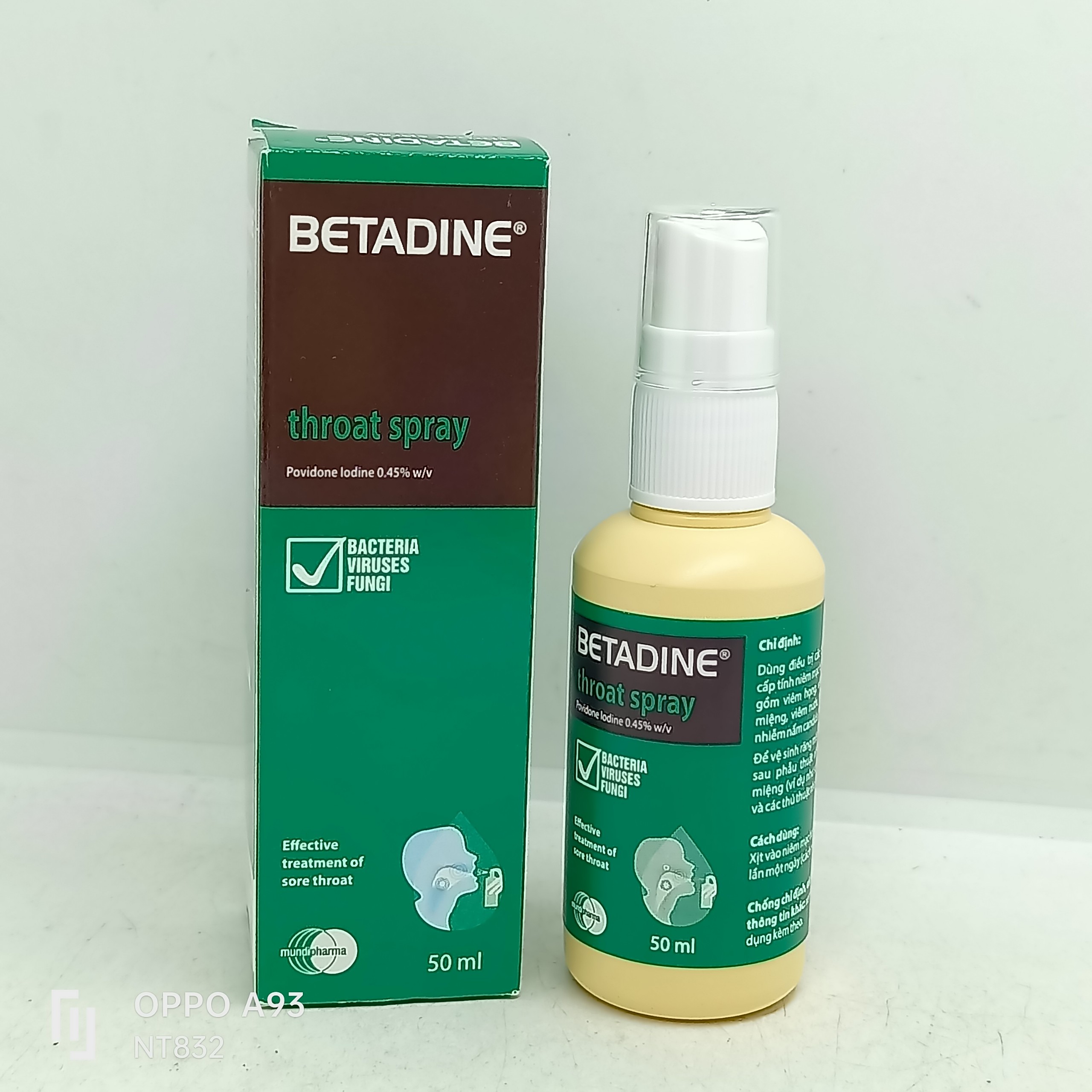 Dung dịch xịt họng betadine chai 50ml
