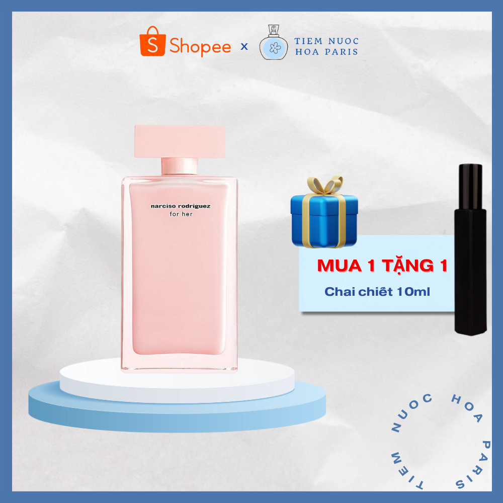 Nước hoa nữ chiết chính hãng narciso hồng nhạt 10ml hàng chuẩn nước hoa nữ hương hoa hồng thơm house - C10