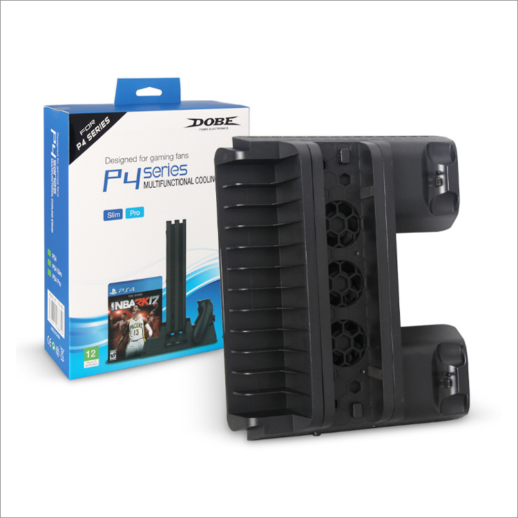 Đế đứng tản nhiệt kèm khe đựng đĩa ps4 fat/ slim/ pro - dobe