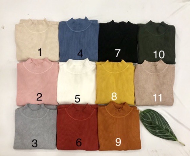 Áo len tăm cổ 3 phân Hàng Quảng Châu loại 1