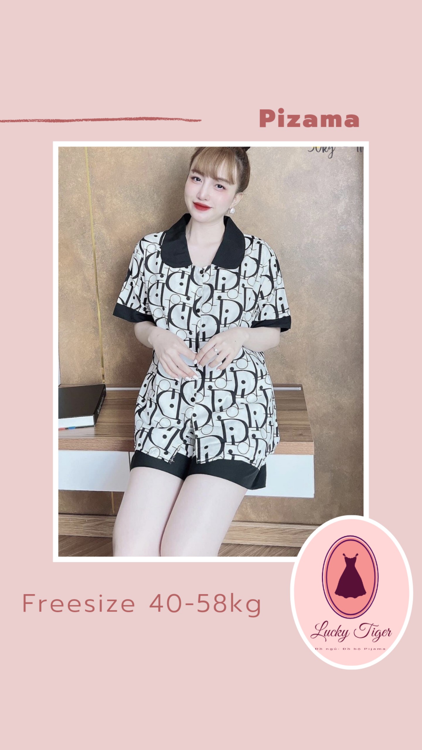 Bộ pizama tay cộc quần đùi , Bộ ngủ - đồ ngủ pijama tay cộc quần đùi cổ sen kate lụa loại 1