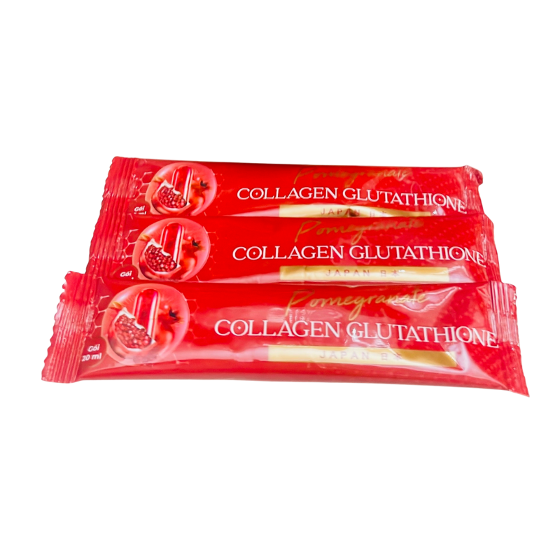 Mẫu mới - collagen glutathione lựu đỏ
