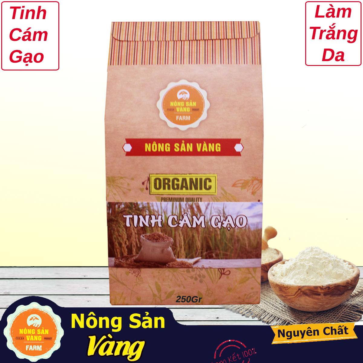 Bột Tinh Cám Gạo ngừa nám da chăm sóc da mặt làm mặt nạ đắp dưỡng da giảm thâm mờ sẹo 250gr - Nông Sản Vàng