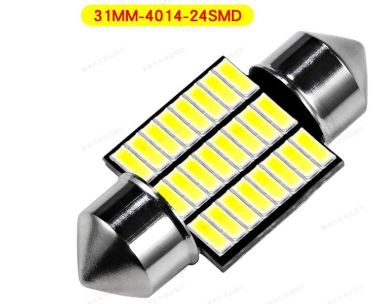 bóng led trần ôtô , xe hơi 4014 31mm 24 led  giá 1 bóng