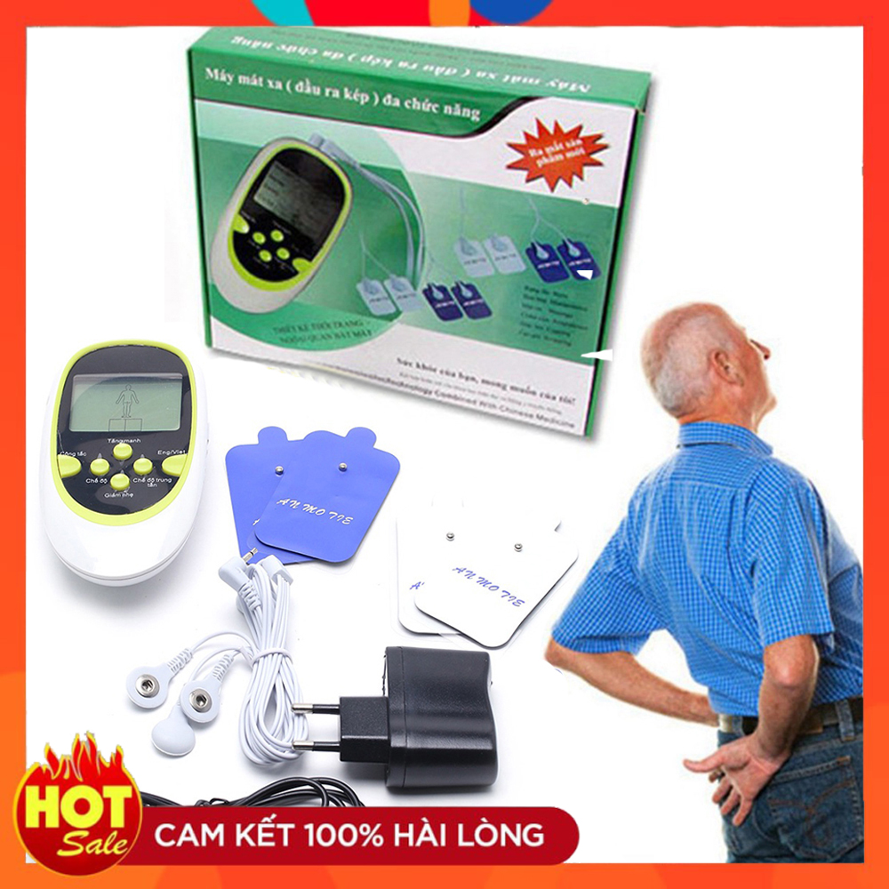 Máy massage trị liệu xoa bóp 8 miếng dán máy masage xung điện từ tạo cảm giác sảng khoái hết nhức mỏi