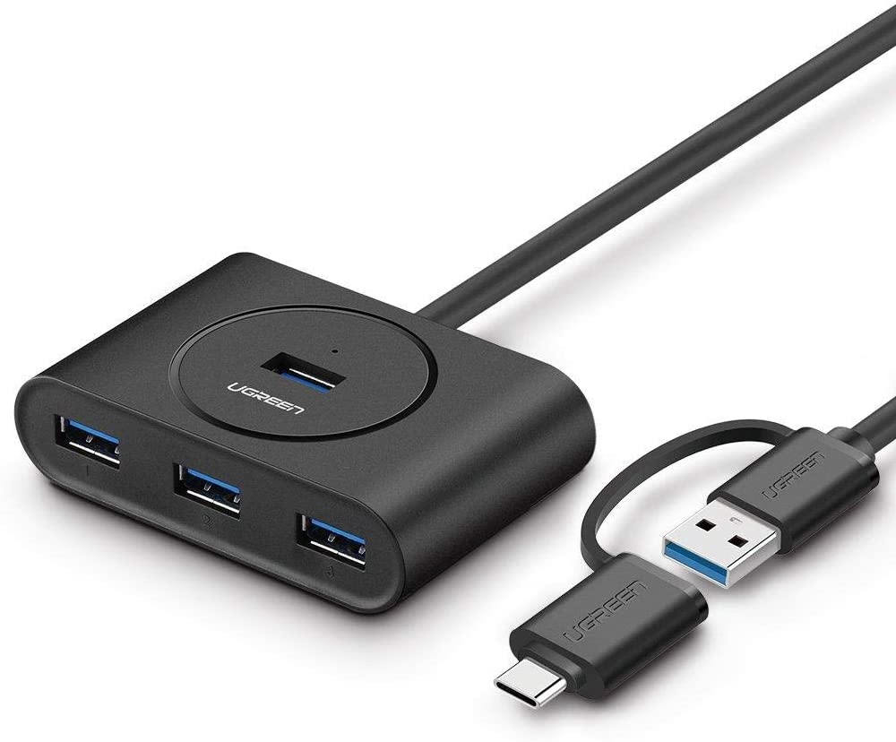 Bộ chia cổng USB 3.0 / USB type C sang 4 cổng USB 3.0 dài 1m UGREEN 40850 Bộ chia cổng USB 3.0 / USB type C sang 4 cổng USB 3.0 dài 1m UGREEN 40850