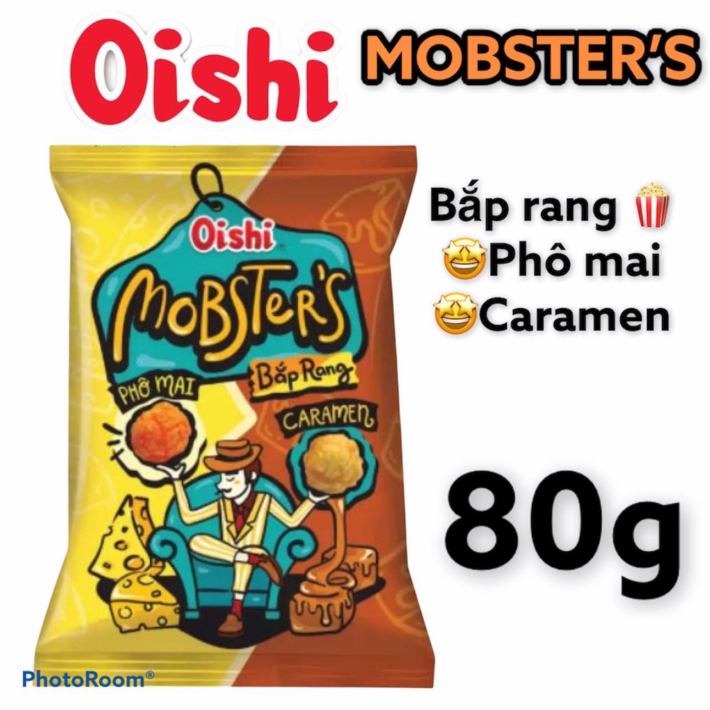 Bánh Snack Oishi® Mobster's Bắp rang phô mai x caramen gói 73g