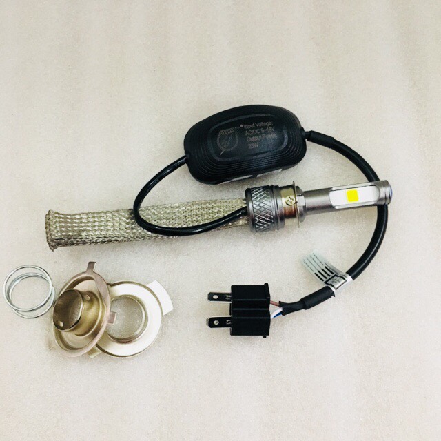 ĐÈN PHA LED M02E ĐUÔI TẢN NHIỆT LẮP Ô TÔ XE MÁY hàng công ty RTD