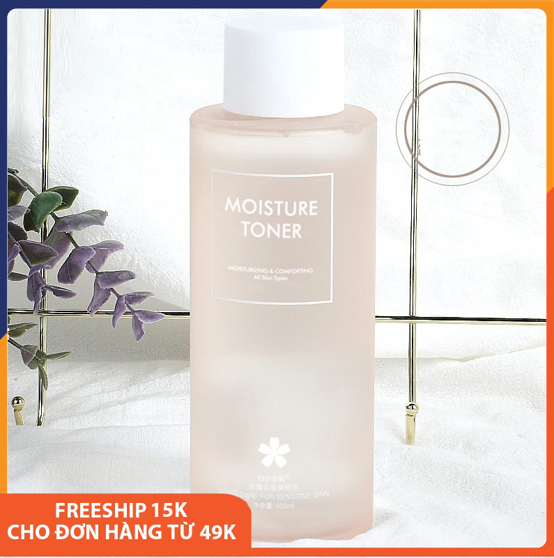 Toner dưỡng ẩm, dưỡng trắng da MOISTURE dịu nhẹ giúp làm sạch da, phục hồi và tái tạo da, kiềm dầu se khít lỗ chân lông, làm sáng, căng bóng, chống lão hóa, toner chính hãng nội địa Trung giá rẻ 400ml Melystore SPU212