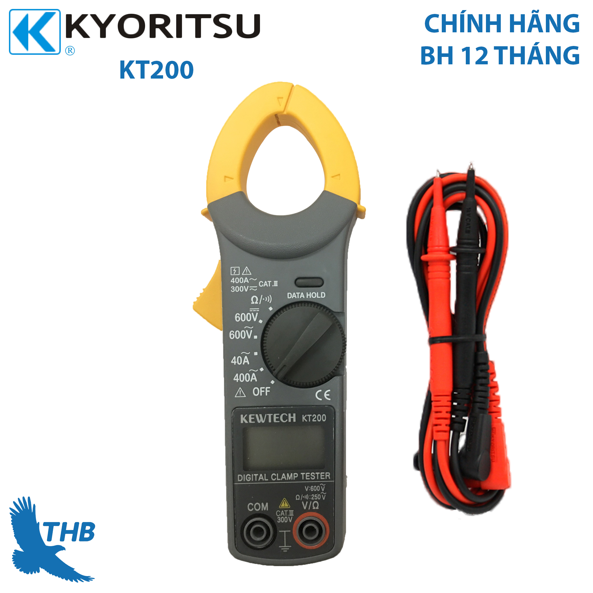 [GIAO HÀNG NGẪU NHIÊN] Ampe kìm Ampe kế Kyoritsu Kewtech KT200/ Kew Snap 200 Xuất xứ Thái Lan bảo hành 12 tháng