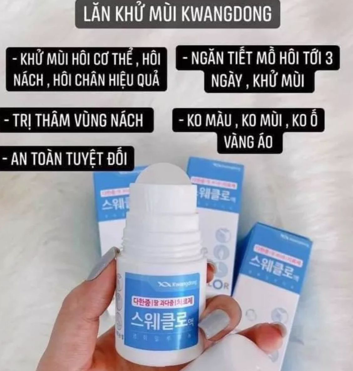 Lăn khử mùi hôi nách hôi chân kwangdong nội địa hàn quốc 30ml