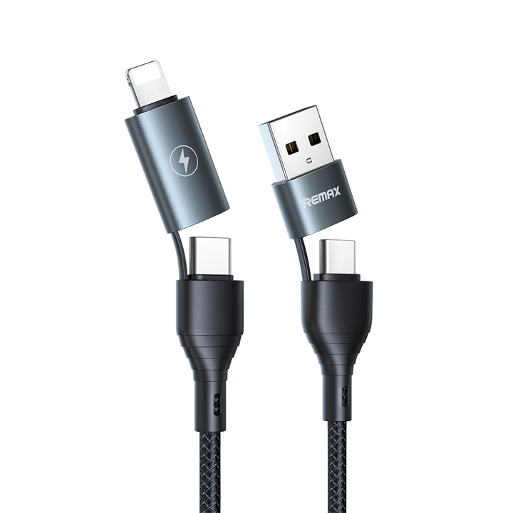 Cáp sạc nhanh đa năng 4 in 1 Remax RC-011 dài 1 mét max 2.4A