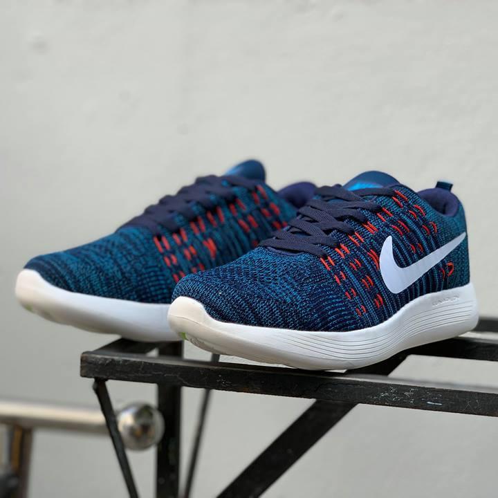 [HCM]Giày Thể Thao Màu Xanh Dương Nik-Lunarlon Chất Đẹp - Giày Đế Cao [ Tặng Box Xịn]
