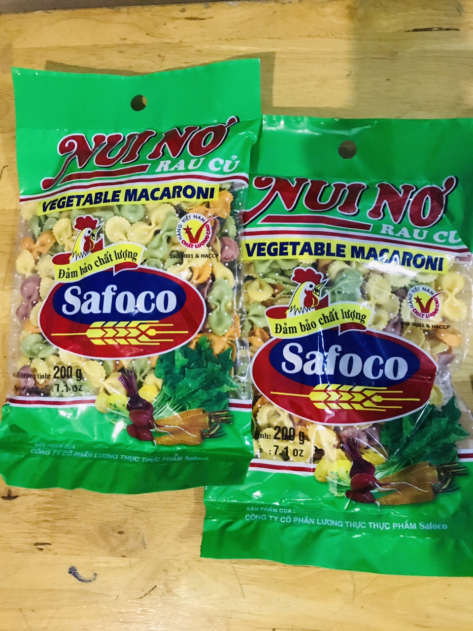 Nui nơ rau củ 200 gram safoco