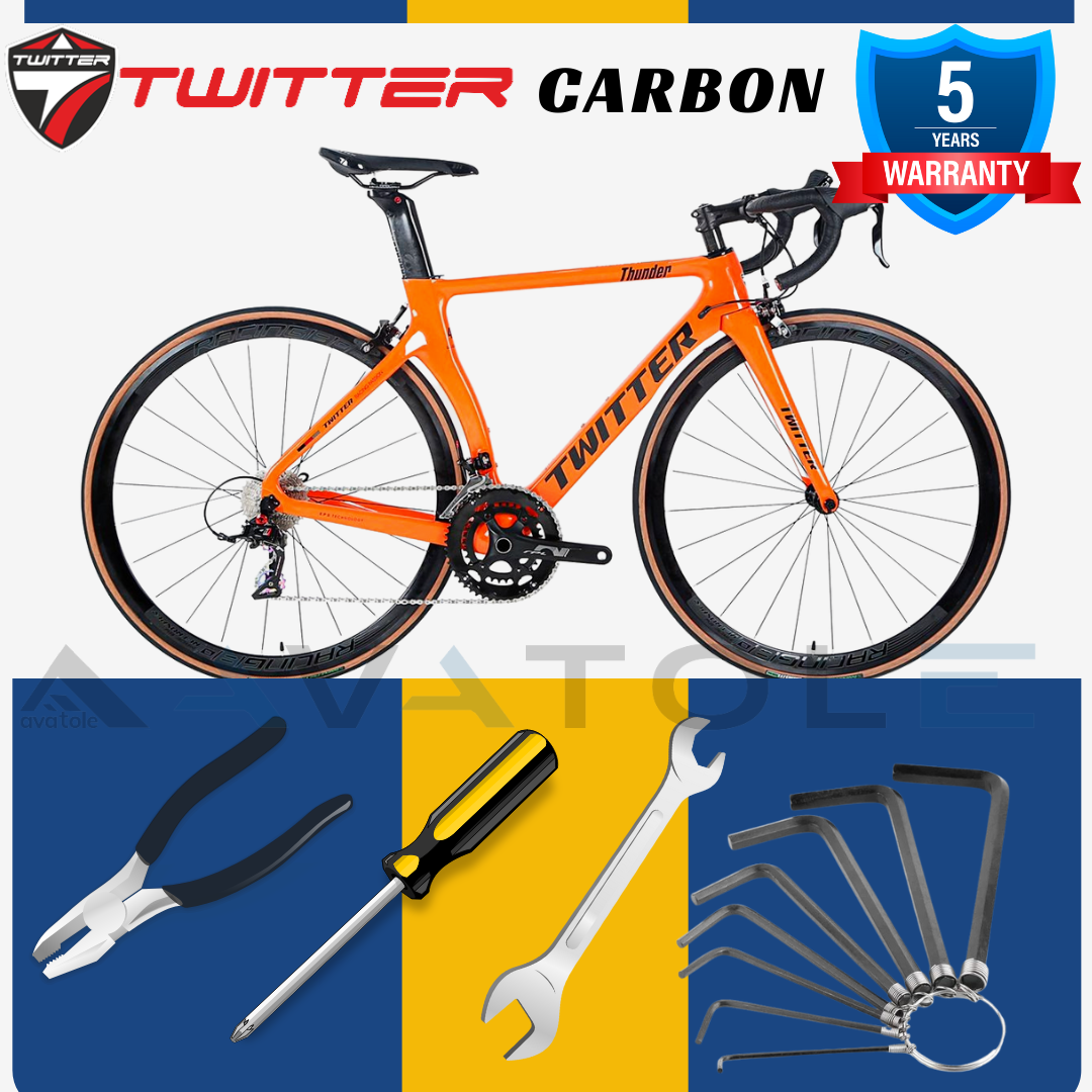 Xe đạp đua Twitter Thunder C 2021, Khung sườn Carbon size 46 / 48, Bộ truyền động Retrospec 22speed,