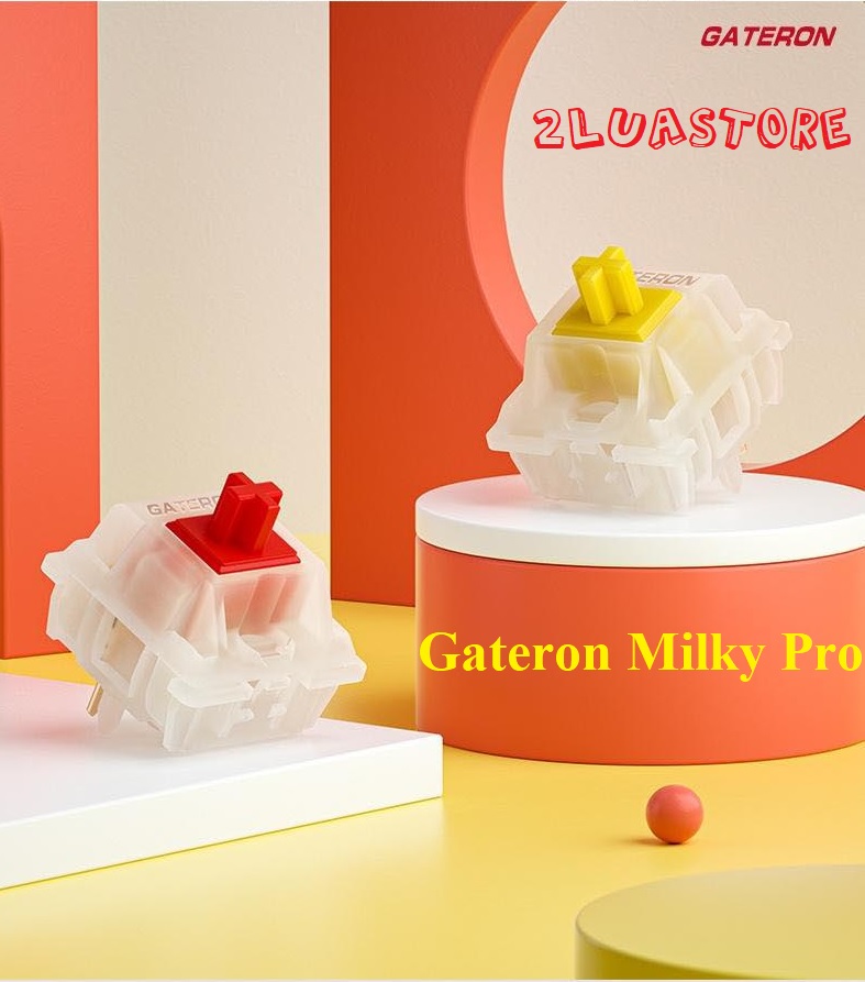 Switch Gateron Milky Yellow Pro dùng cho bàn phím cơ (Linear - 5 pin)