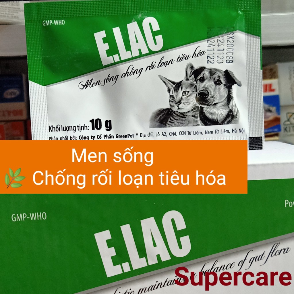 Men tiêu hóa sống cho chó mèo elac 10gr