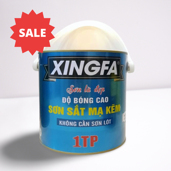 Sơn sắt mạ kẽm 1 thành phần lon 2.7kg-xingfa, sơn kim loại 1 thành phần xingfa lon 2.7kg