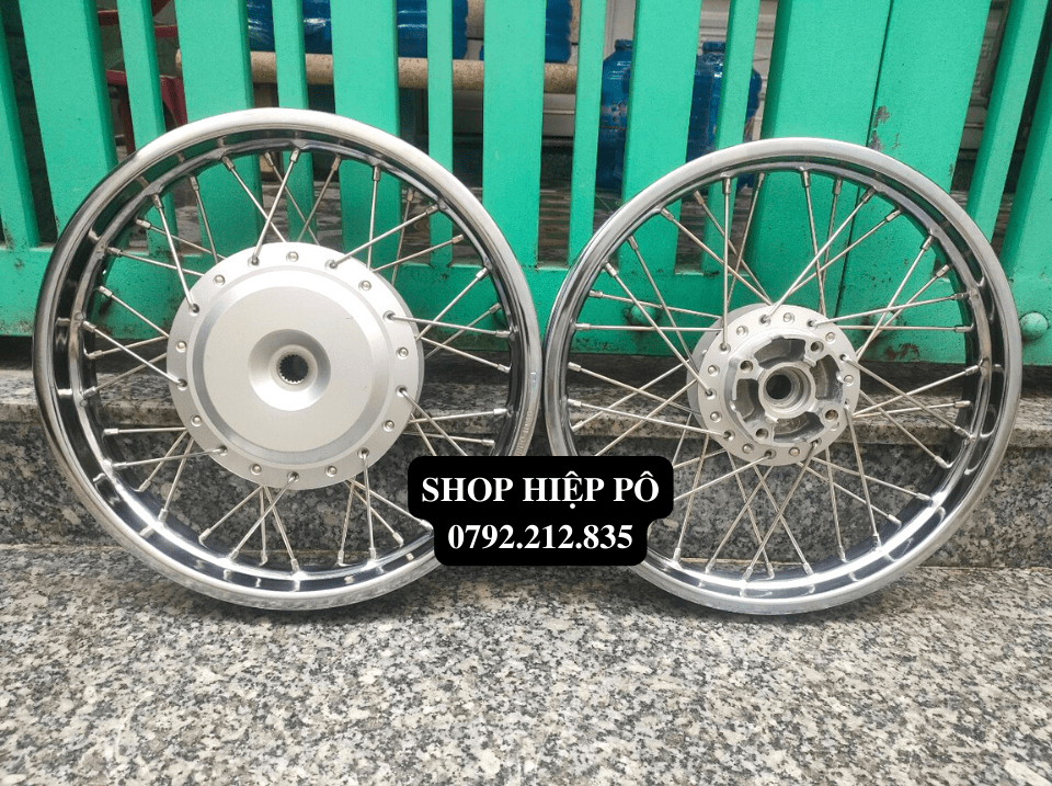 Cặp bánh căm zin 14 in ab vision vario 125 150, click 110 125 mới 99% thái lan niềng siamgoshi hàng nhập khẩu gắn như zin