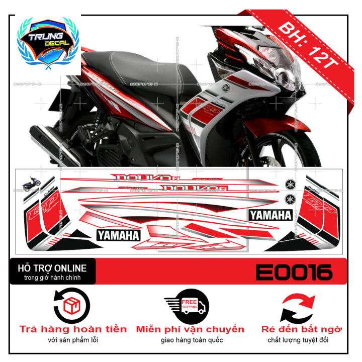 Tem rời xe nouvo sx zin trắng đỏ