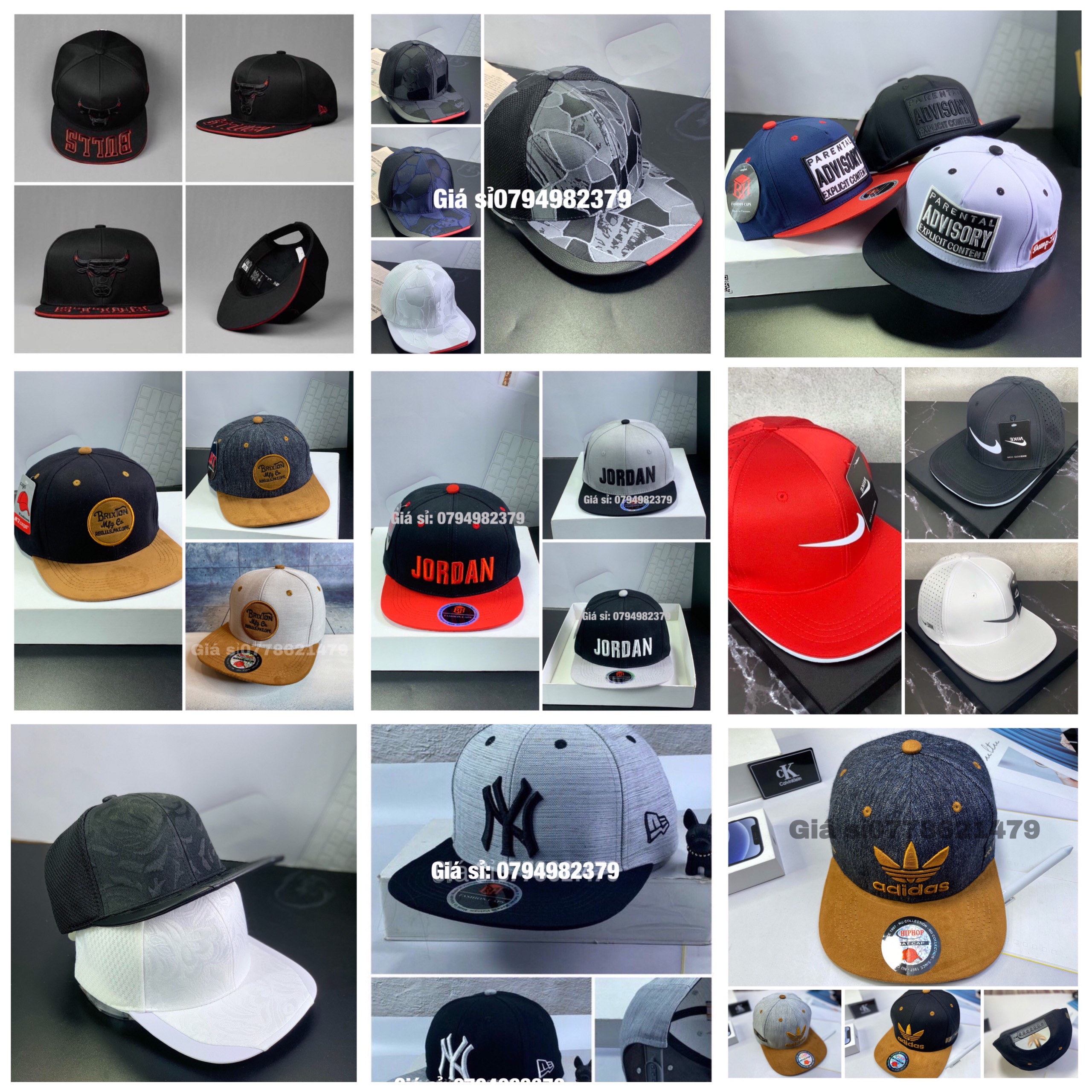 Mũ snapback đầu trâu - nón hip hop lớn thêu bull cực chất full tem thời trang nam