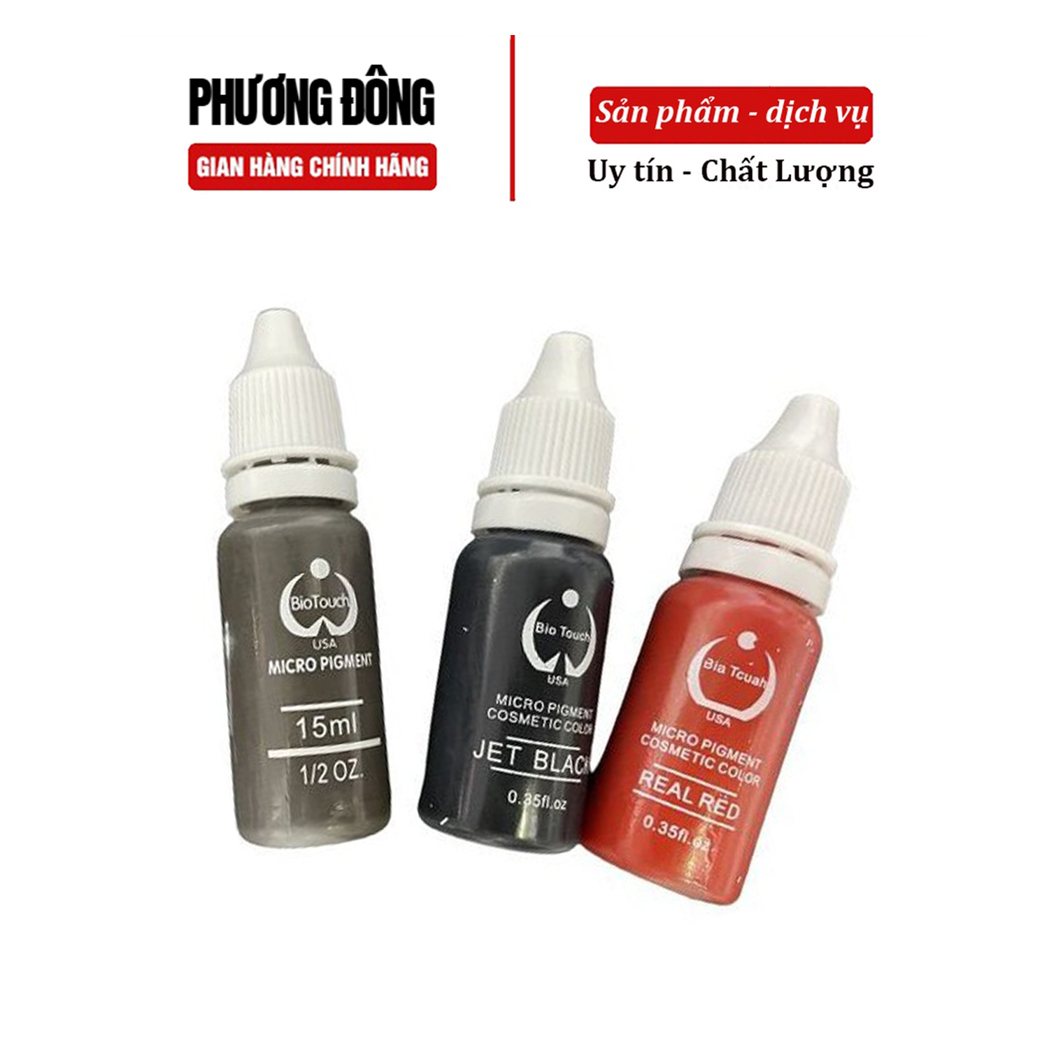 Mực học phun xăm Biotouch, mực tập phun xăm dùng trên da giả lọ 15ml