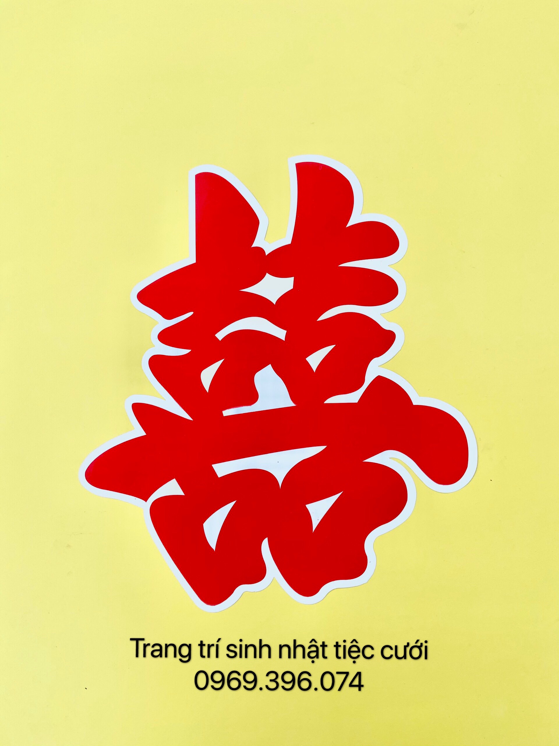 ( Ảnh thật ) Combo 10 Chữ Song Hỷ bằng giấy trang trí cưới