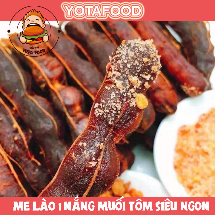 Me lào 1 nắng nguyên trái kèm muối tôm loại ngon  Yotafood - 500Gr