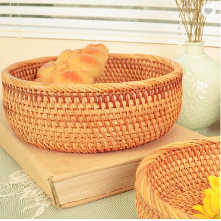 Bát mây tròn dùng để đựng bánh kẹo, hoa quả hàng cao cấp làm bằng mây tự nhiên 100% an toàn cho sức khỏe và bảo vệ môi trường