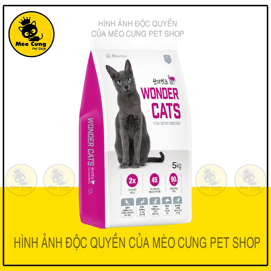 Wonder cat- thức ăn hạt cho mèo mọi lứa tuổi 5kg, hạt khô nhập khẩu hàn quốc
