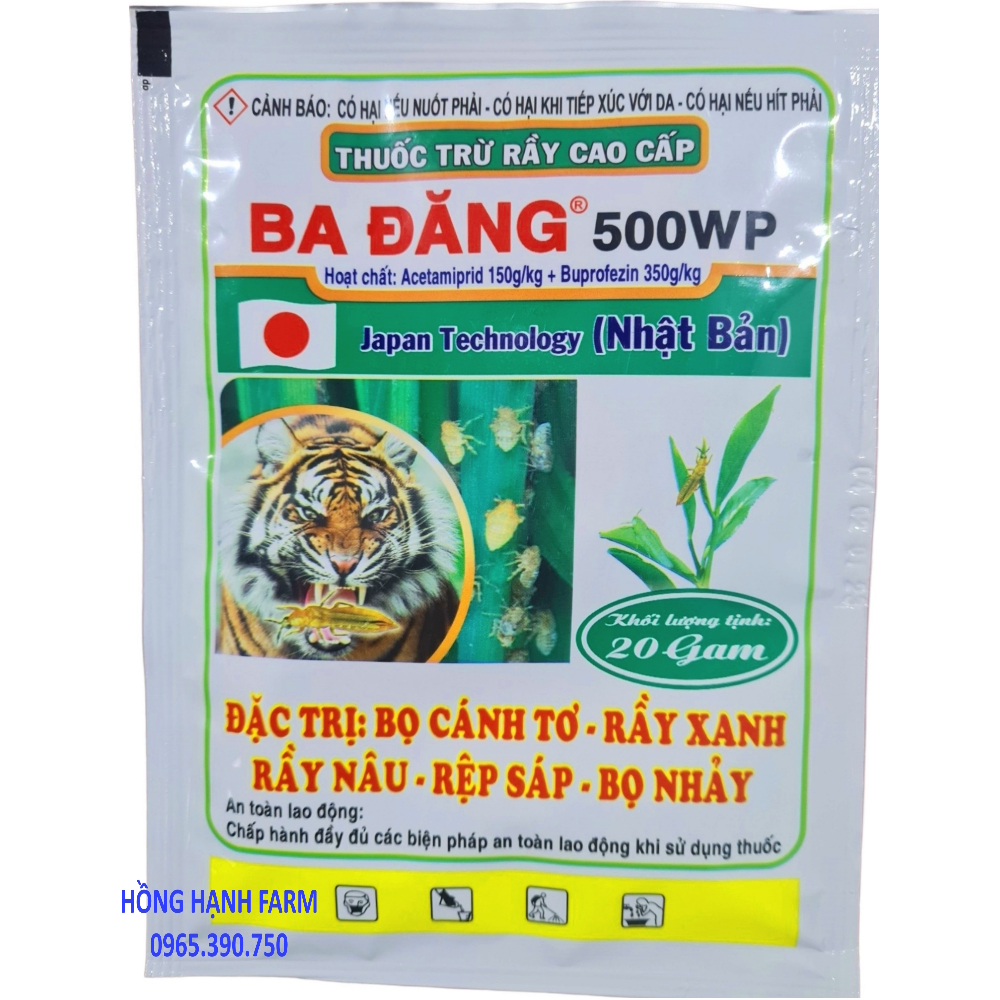 Thuốc trừ rầy rệp bọ nhảy ba đăng 500wp - diệt trừ bọ cánh tơ, rầy xanh, rầy nâu, rệp sáp, bọ nhảy,...