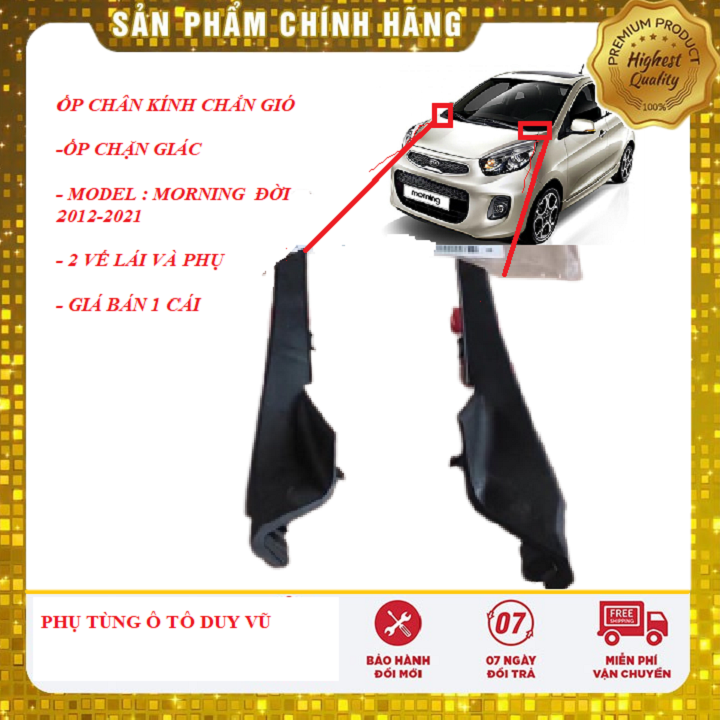 ốp góc chân kính chắn gió ( ốp chặn giác ) kia morning đời 2012-2020