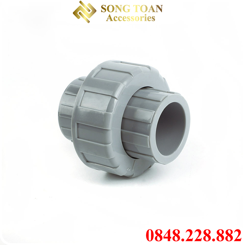 [RẮC CO PVC] Ren trong nối hai đầu dán ống nhựa, có gioăng cao su ở khớp đai giúp kín nước - Chất liệu nhựa PVC