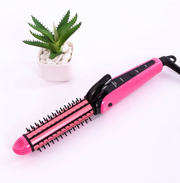 [Thanh Bắc Fashion] Máy Uốn Duỗi Bấm Mini 3In1, Lược Điện Với 3 Chức Năng Uốn, Dập Phồng , Ép, Tạo Kiểu Tóc Dễ Dàng