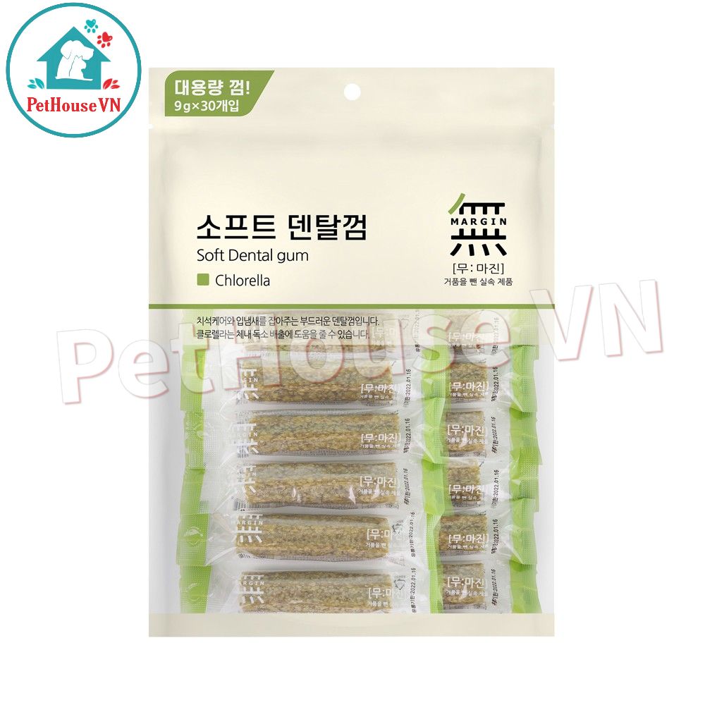 Bánh thưởng cho chó, gum chăm sóc răng cho chó soft dental gum bowwow 270g