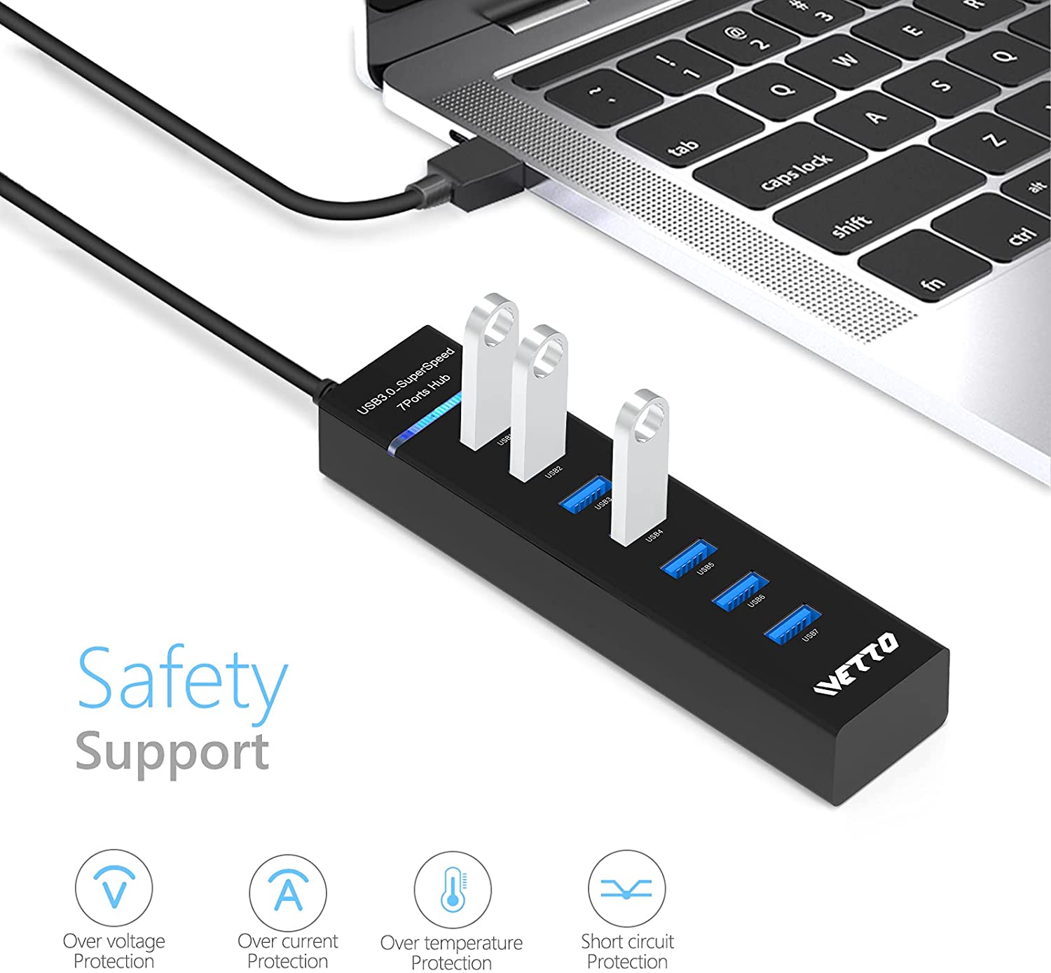 Hub Chia 7 Cổng USB 3.0 - Bộ Chia 7 Cổng USB 3.0